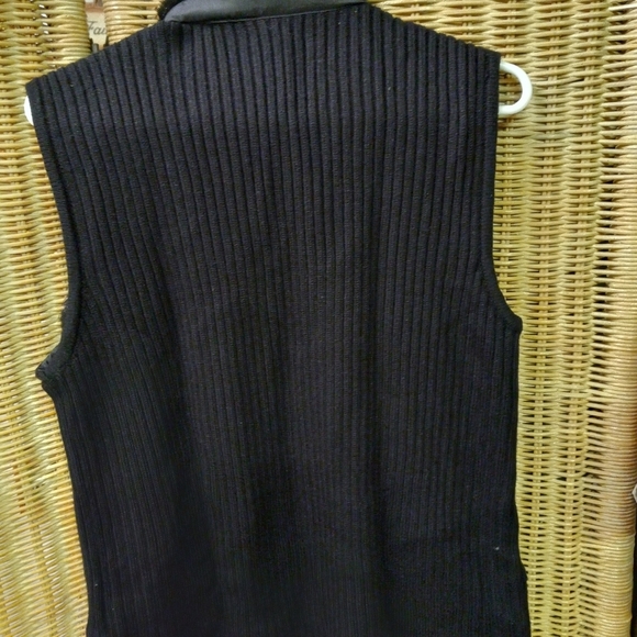 MERCER Street Studio Vest Faux Fur & Sweater Size Petite/PXL Full Zip ELEGANT - Picture 2 of 9